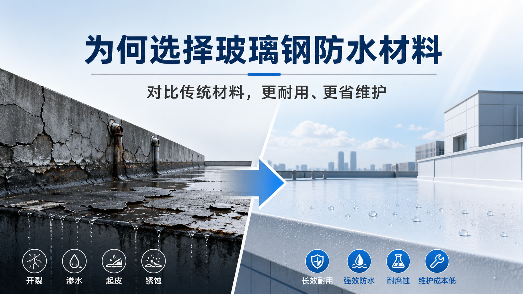 在长治，为何选择玻璃钢防水材料而非传统材料